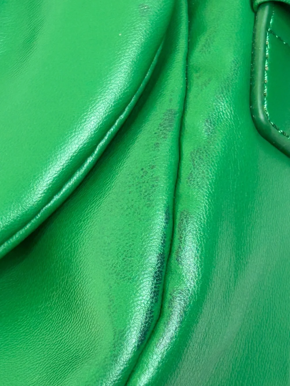 Free People Green Coney Vegan Crossbody, Soft Padded Crescent-Shaped Bag